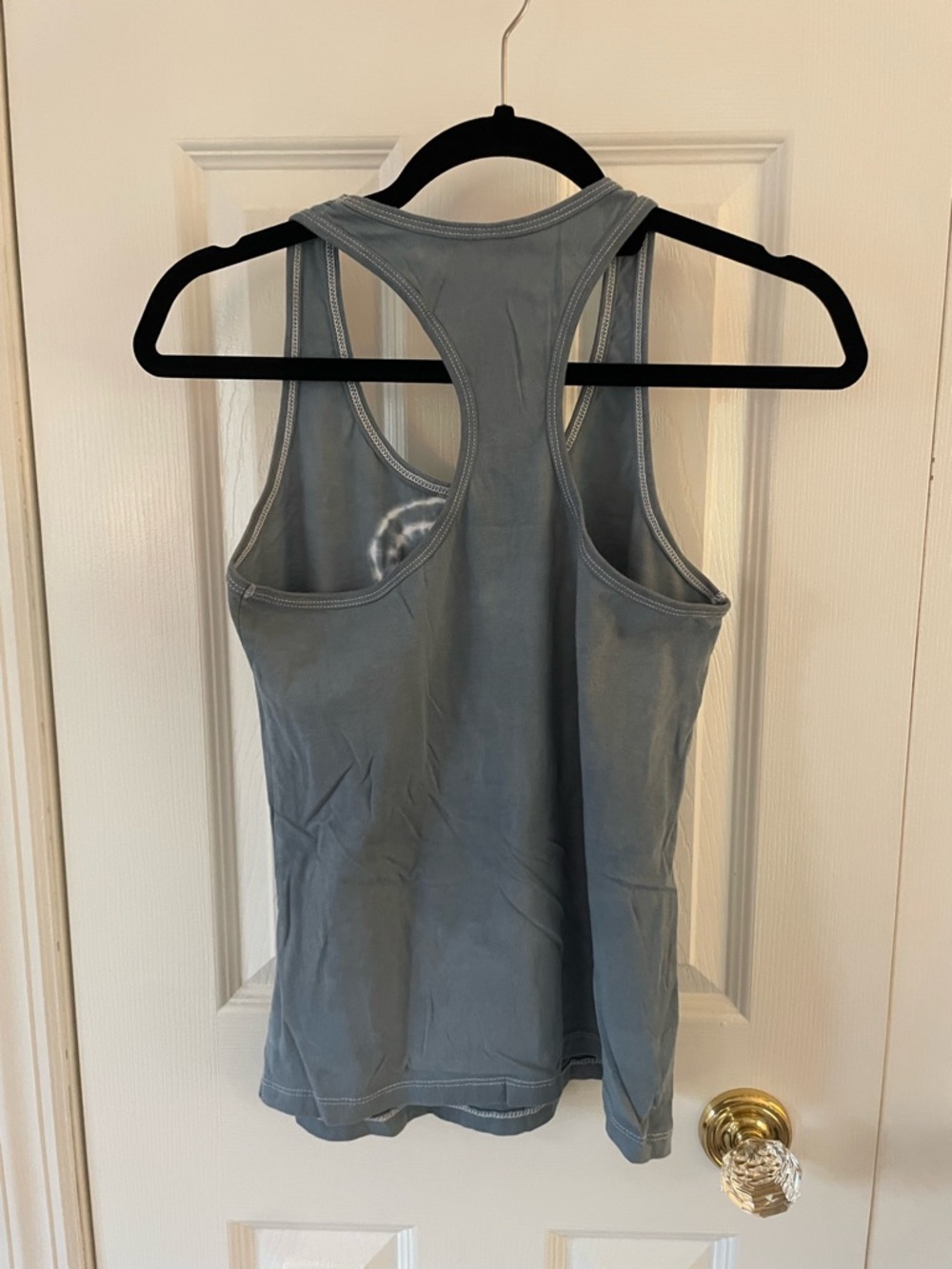 Women's Blue Tie-Dye Heart Racerback Tank Top - Picture 2 of 3